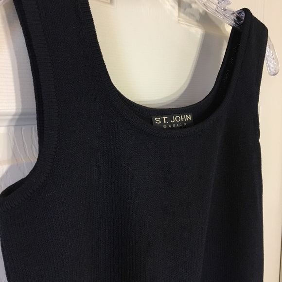 St. John Basics | Black Santana Knit Shell Tank - Picture 3 of 7
